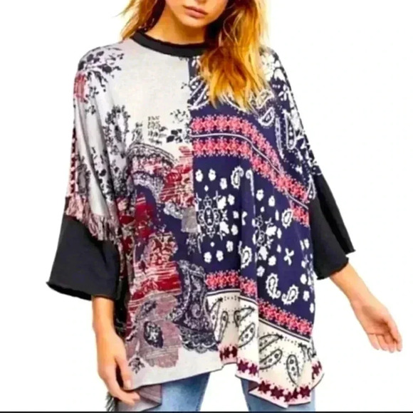 Free People Oversized Fringe Tunic - Picture 1 of 8